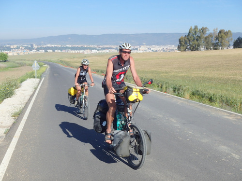 We stopped for a back picture and this couple rode up on us.